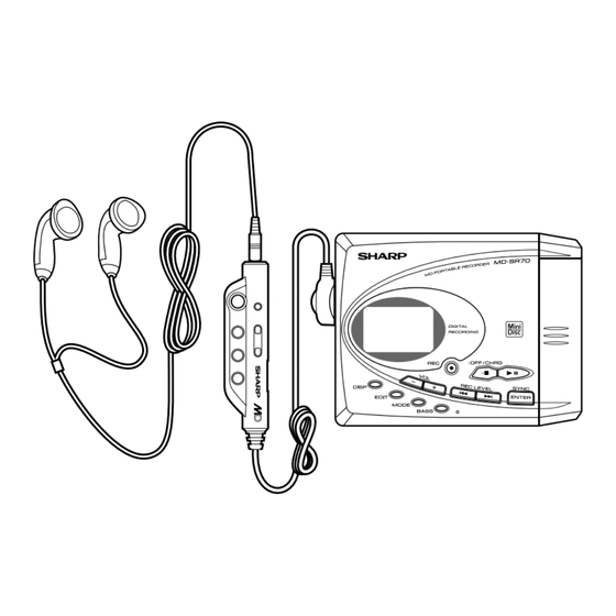 Sharp MD-SR70H Bedienungsanleitung