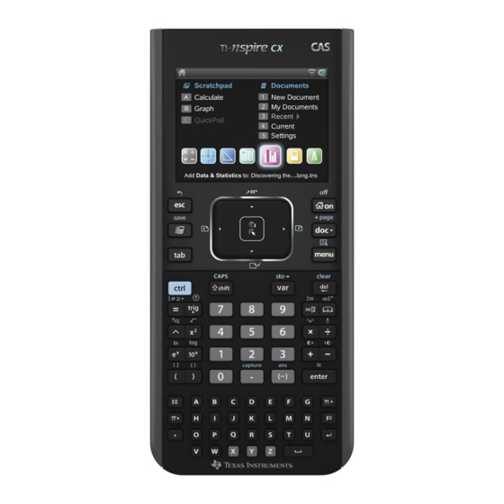 Texas Instruments TI-Nspire CX Bedienungsanleitung