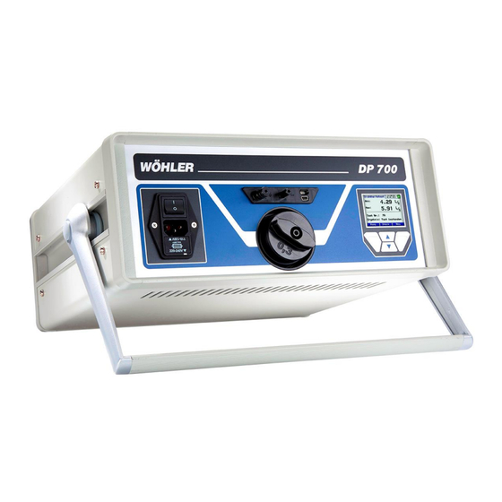 Wohler DP 700 Bedienungsanleitung