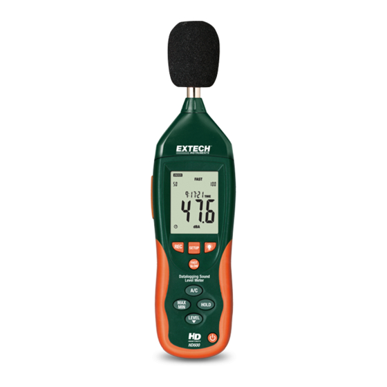 Extech Instruments HD600 Bedienungsanleitung