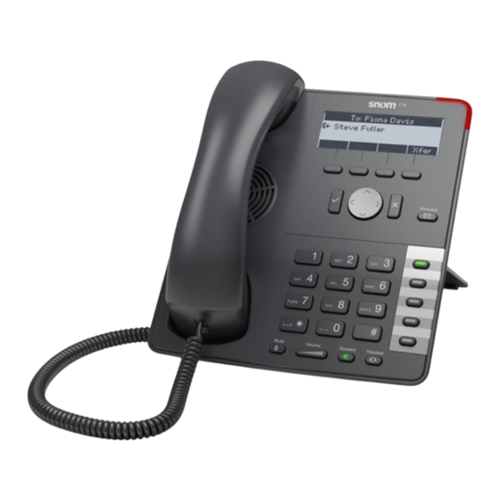Snom D710 Handbuch