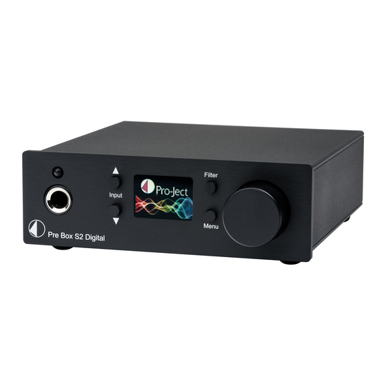 Pro-Ject Audio Systems Pro-Ject Pre Box S2 Digital Bedienungsanleitung