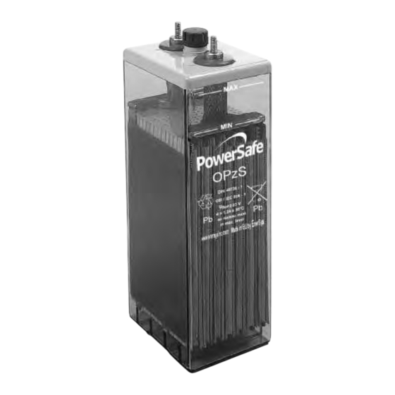 EnerSys PowerSafe OPzS Bedienungsanleitung