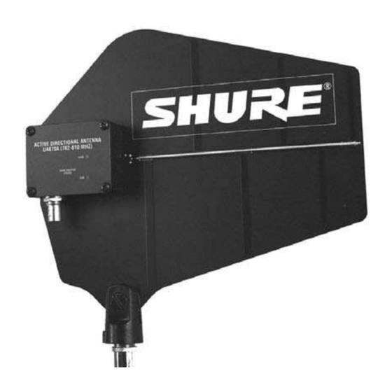 Shure UA870 Bedienungsanleitung
