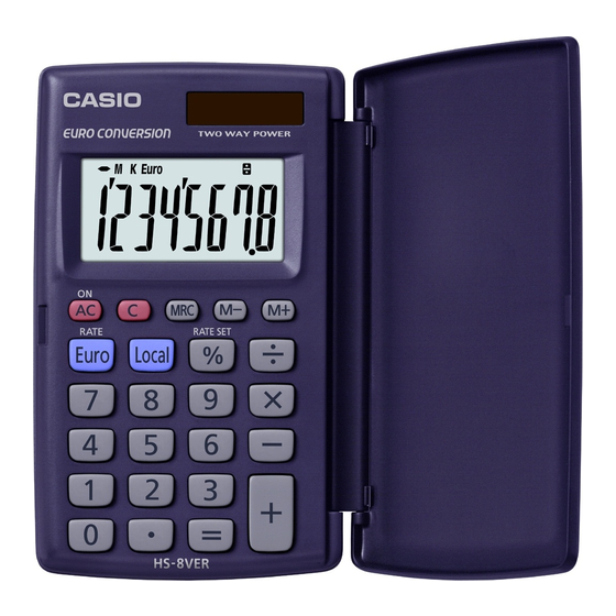Casio HL-820VER Handbücher