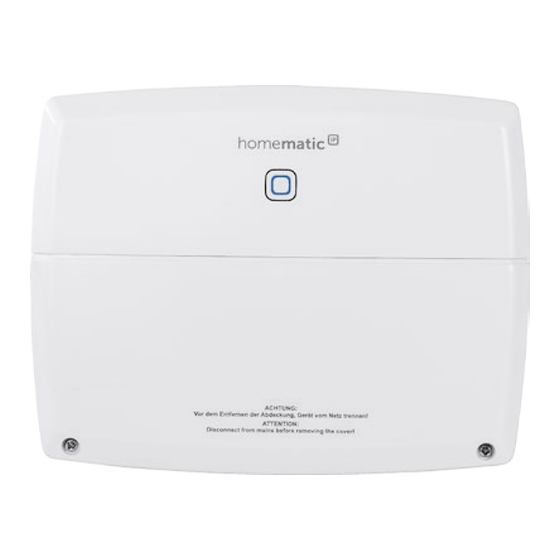HomeMatic Multi IO Box Installations- Und Bedienungsanleitung