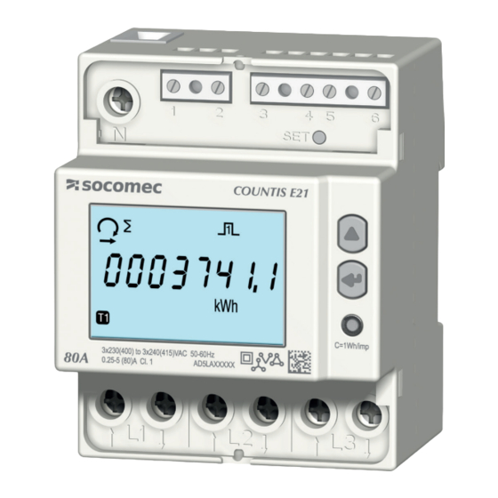 socomec COUNTIS E21 Bedienungsanleitung