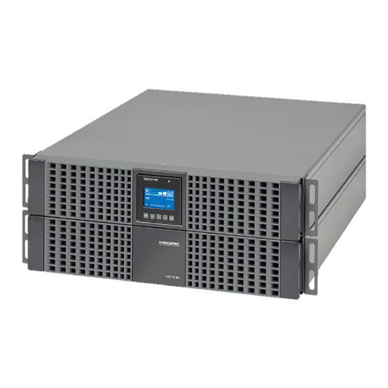 SOCOMEC UPS NETYS RT Installations- Und Bedienungsanleitungen