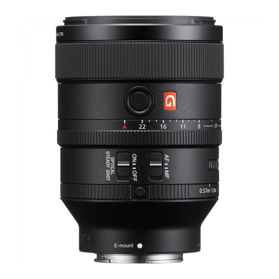 Sony g-master FE 100mm F2.8 STF GM OSS Bedienungsanleitung