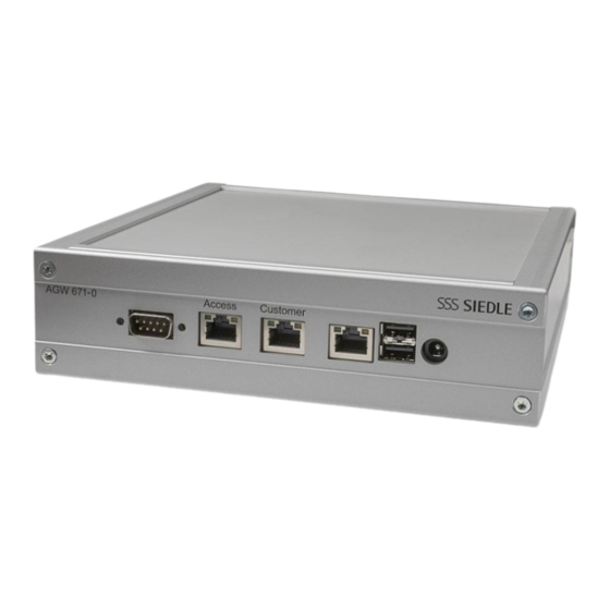 SSS Siedle AGW 671-0 Produktinformation