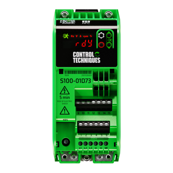 Nidec COMMANDER S100 Schritt-Für-Schritt-Anleitung