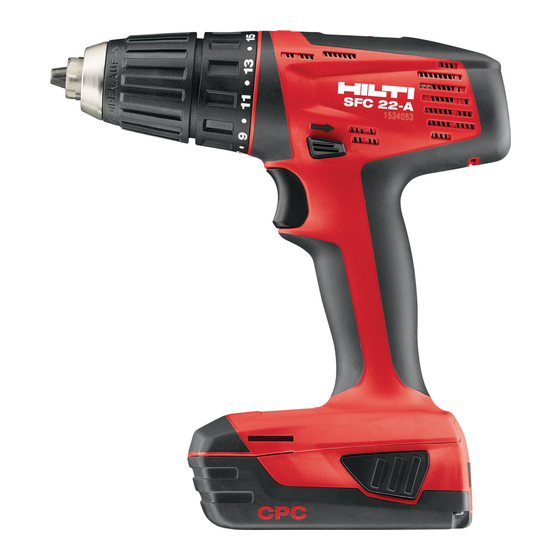 Hilti SFC 22/14-A Original Bedienungsanleitung