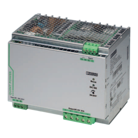 Phoenix Contact QUINT-PS/1AC/48DC/20 Bedienungsanleitung