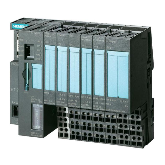 Siemens SIMATIC ET 200S Betriebsanleitung