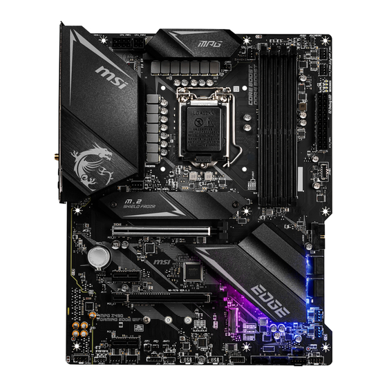 MSI MPG Z490 GAMING EDGE WIFI Kurzanleitung