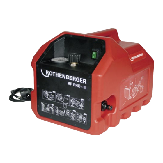 Rothenberger RP PRO III Bedienungsanleitung