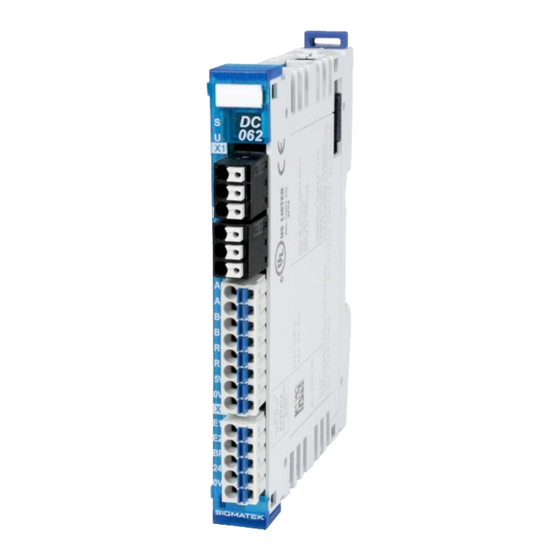 SIGMATEK DC 062-X Betriebsanleitung