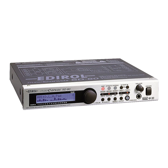 Roland Edirol StudioCanvas SD-80 Erste Schritte