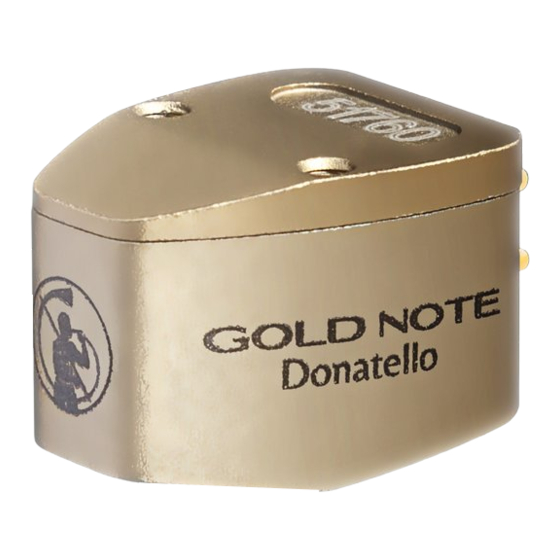 Gold Note DONATELLO GOLD Bedienungsanleitung