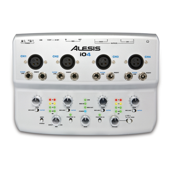 Alesis iO4 Kurzanleitung