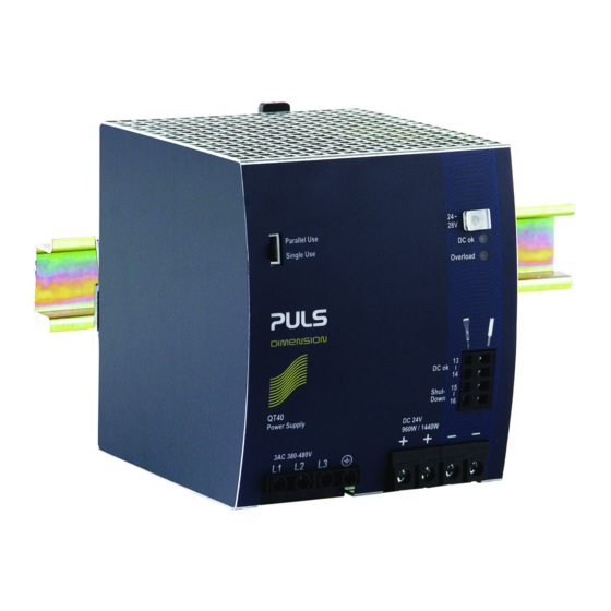 PULS QT40 Bedienungsanleitung