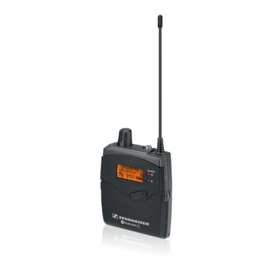 Sennheiser EK 300 IEM G3 Bedienungsanleitung