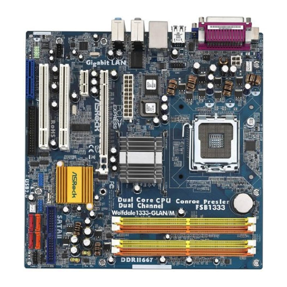 ASROCK Wolfdale1333-GLAN/M Bedienungsanleitung