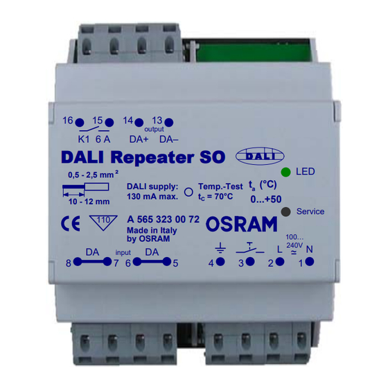 OSRAM DALI REPEATER SO Bedienungsanleitung