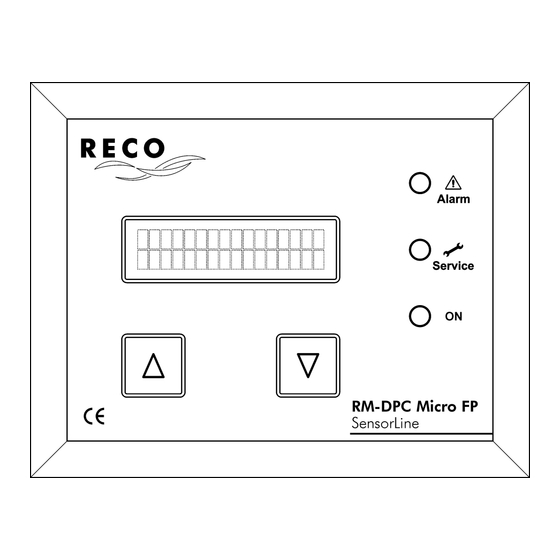 RECO RM-DPC Micro FP SensorLine Betriebs Und Installationsanleitung