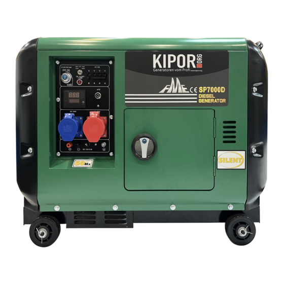 Kipor FME SP7000D Betriebsanleitung