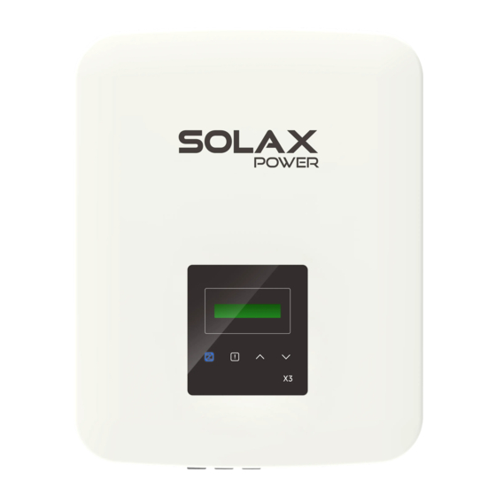 SolaX Power X3-MIC G2 Serie Benutzerhandbuch
