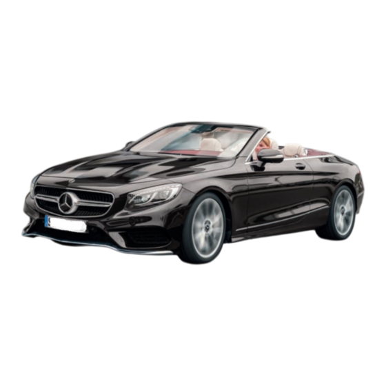 Mercedes-Benz S-Klasse Cabriolet 2019 Betriebsanleitung