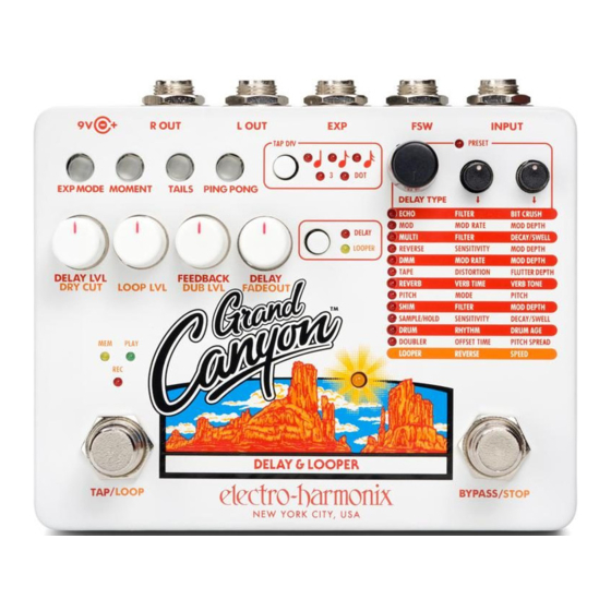 Electro-Harmonix GRAND CANYON Bedienungsanleitung