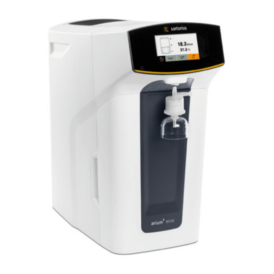 Sartorius H2O-MA-UV-T Betriebsanleitung