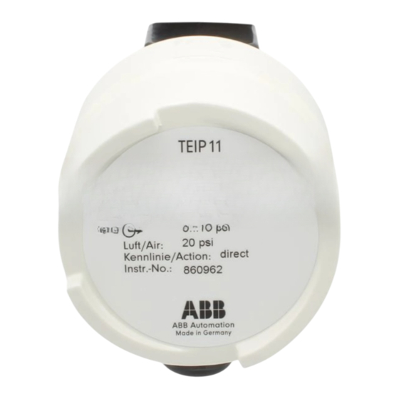 ABB TEIP 11 Betriebsanleitung