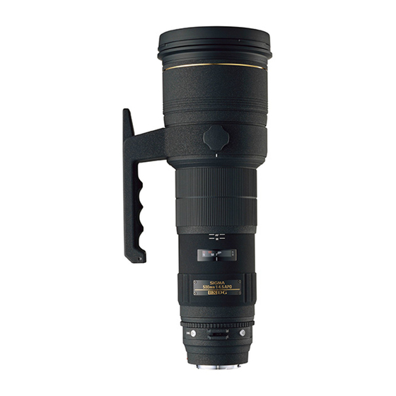Sigma APO 500mm f4.5 EX DG Bedienungsanleitung