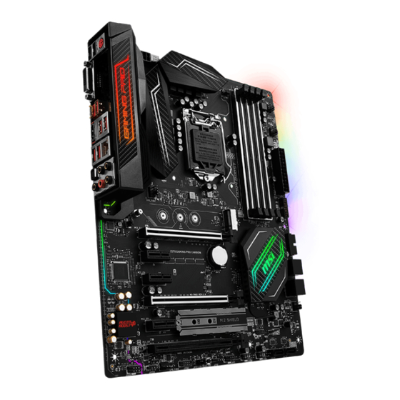 MSI Z270 GAMING PRO CARBON Kurzanleitung