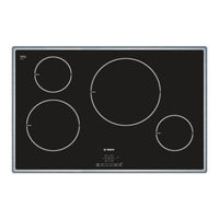Bosch PIE645B17E Edelstahl umlaufender Rahmen Induktions-Kochstelle Glaskeramik Kurzanleitung