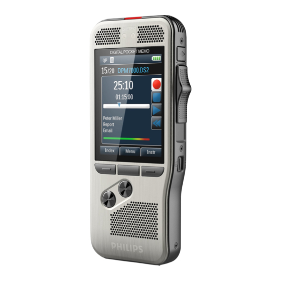 Philips Pocket Memo DPM7000 Benutzerhandbuch