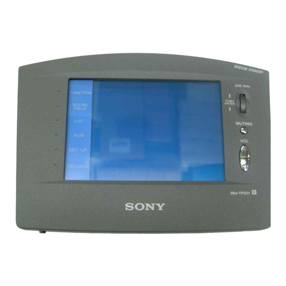 Sony RM-TP501 Bedienungsanleitung