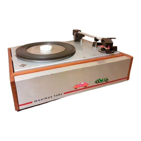 Telefunken Musikus 108 Z Bedienungsanleitung