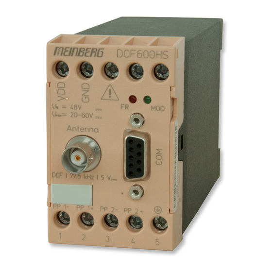 Meinberg DCF600HS Bedienungsanleitung