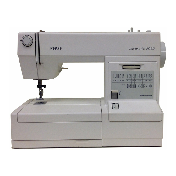 Pfaff varimatic 6085 Bedienungsanleitung
