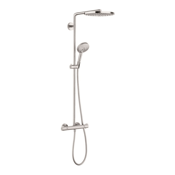 HANSGROHE Raindance Select S 240 2jet Showerpipe Gebrauchsanleitung, Montageanleitung