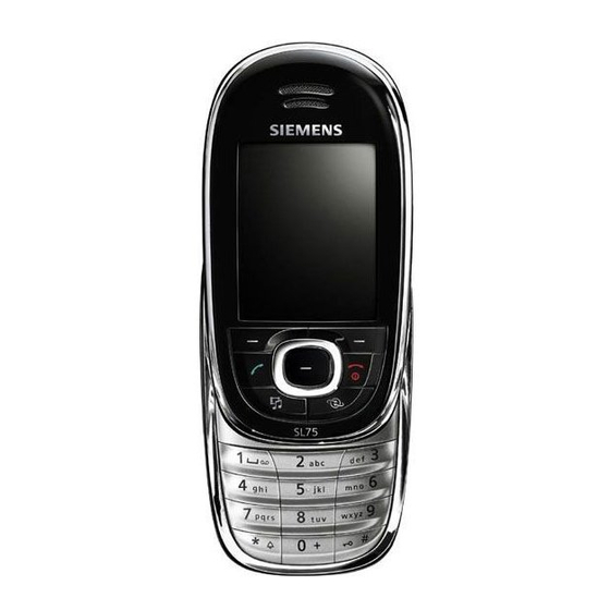 Siemens sl75 Bedienungsanleitung