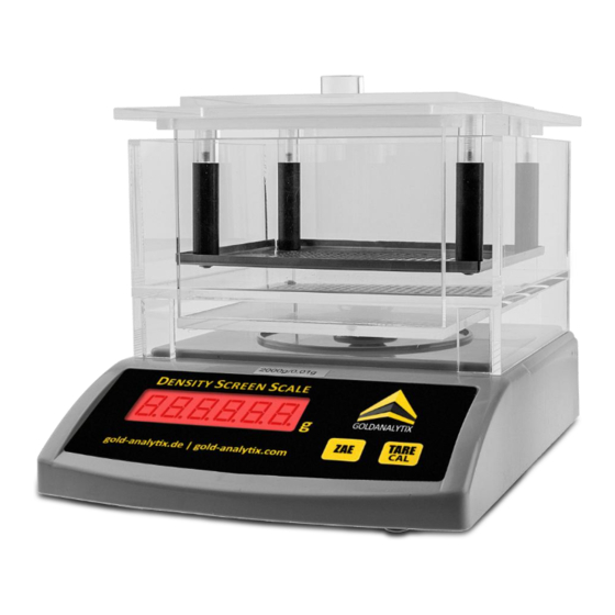 GOLDANALYTIX DENSITYSCREENSCALE Bedienungsanleitung