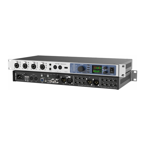 RME Audio Fireface UFX+ Bedienungsanleitung