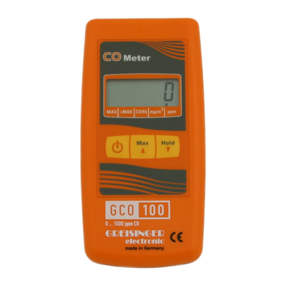 GREISINGER GCO 100 Betriebsanleitung