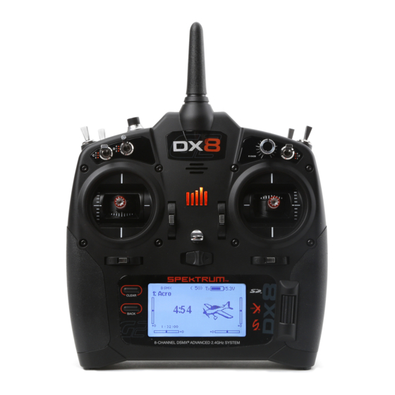 Spektrum DX8 DSMX Bedienungsanleitung