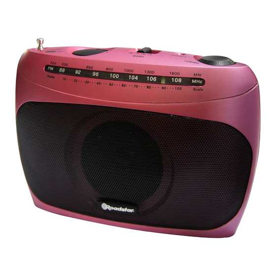 Roadstar TRA-2295 Schnellstartanleitung